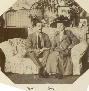 Daisy and Paul at Taverham Hall in September 1908